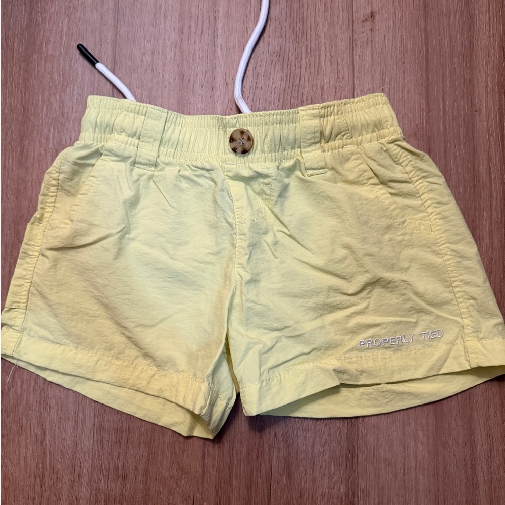 Properly Tied Kids Yellow Shorts